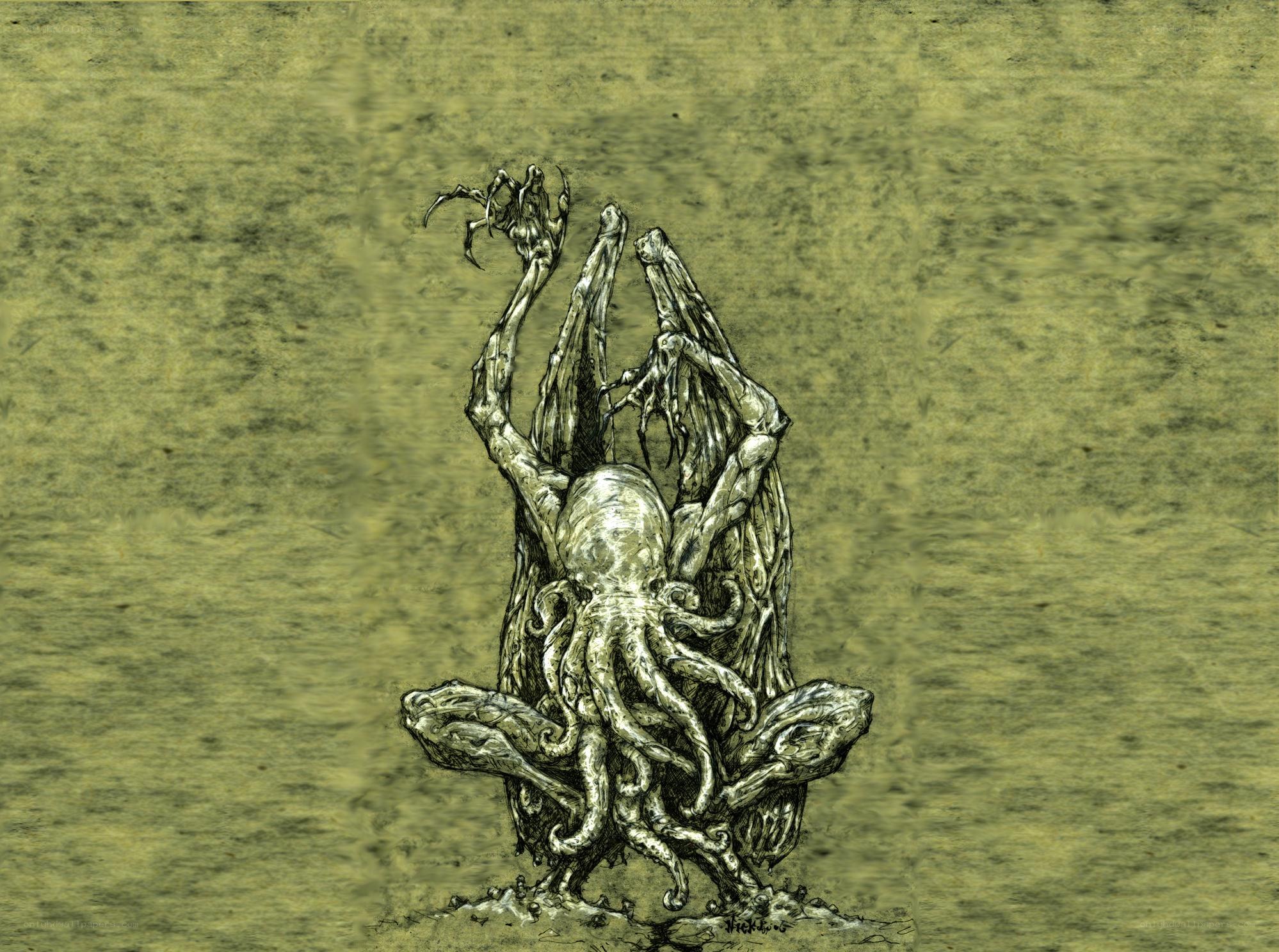 Cthulhu-like creature illustration