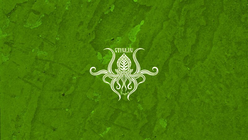 Cthulhu logo on green background