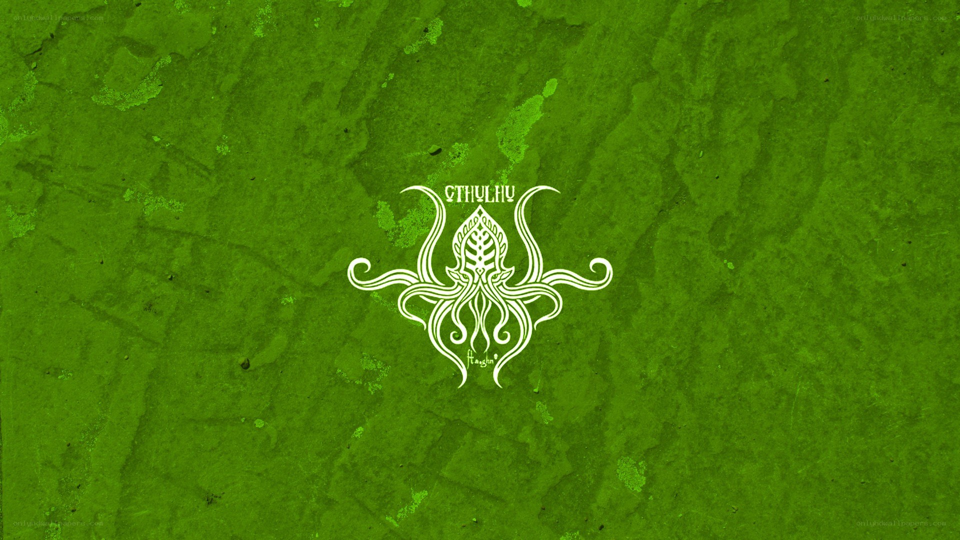 Cthulhu logo on green background