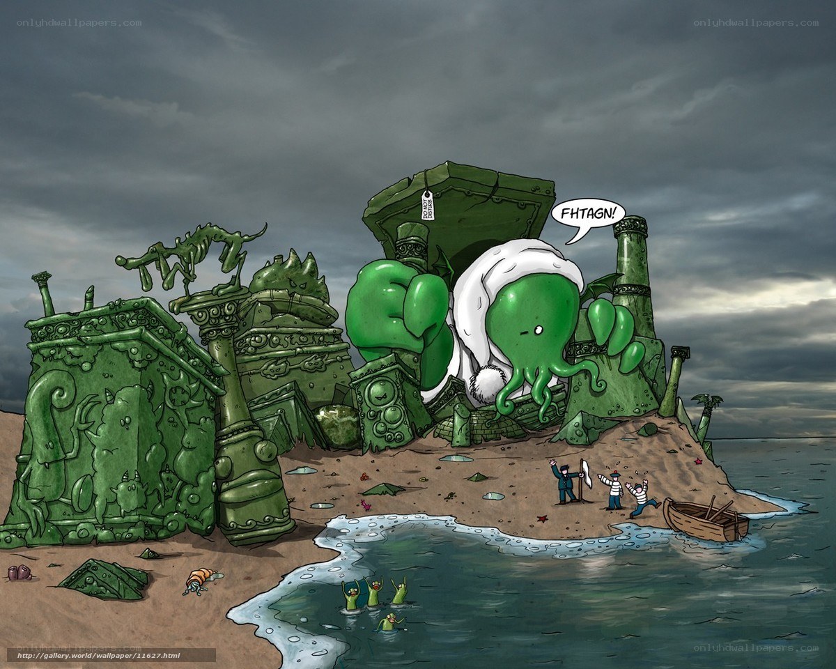 Cthulhu on a beach