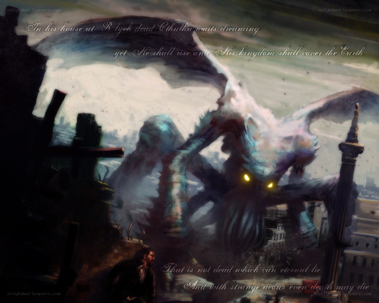 Cthulhu rises from the sea