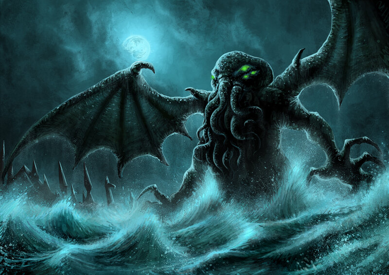 Cthulhu rises from the sea