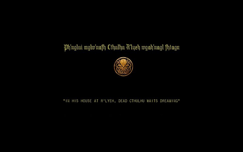 Cthulhu Symbol and Text