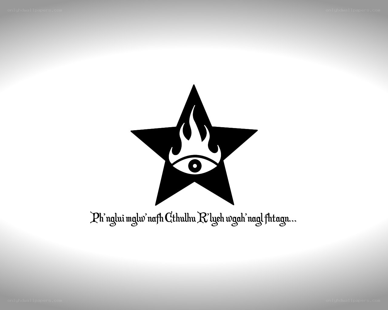 Cthulhu symbol with text