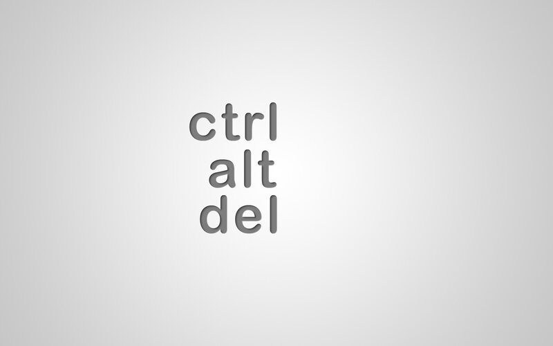 Ctrl Alt Del text