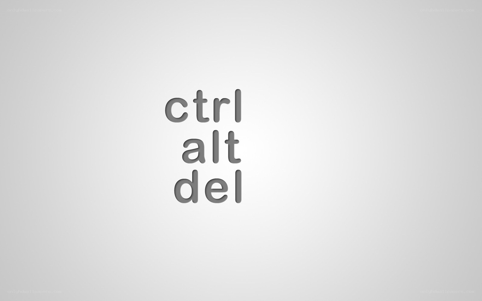 Ctrl Alt Del text