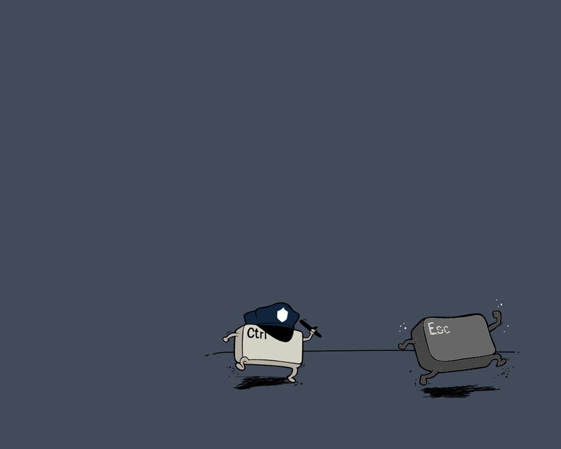 Ctrl and Esc characters running