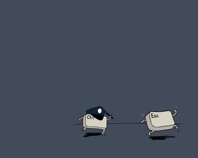 Ctrl and Esc characters running