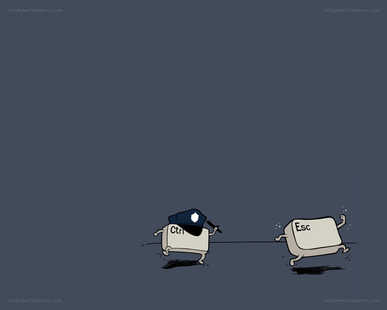 Ctrl and Esc characters running