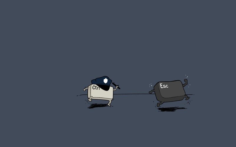 Ctrl and Esc Keys Running