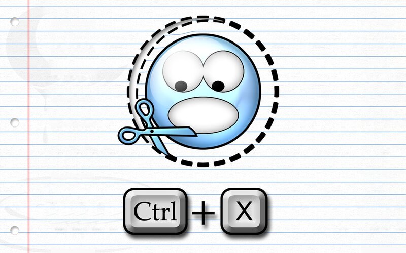 Ctrl + X cut operation