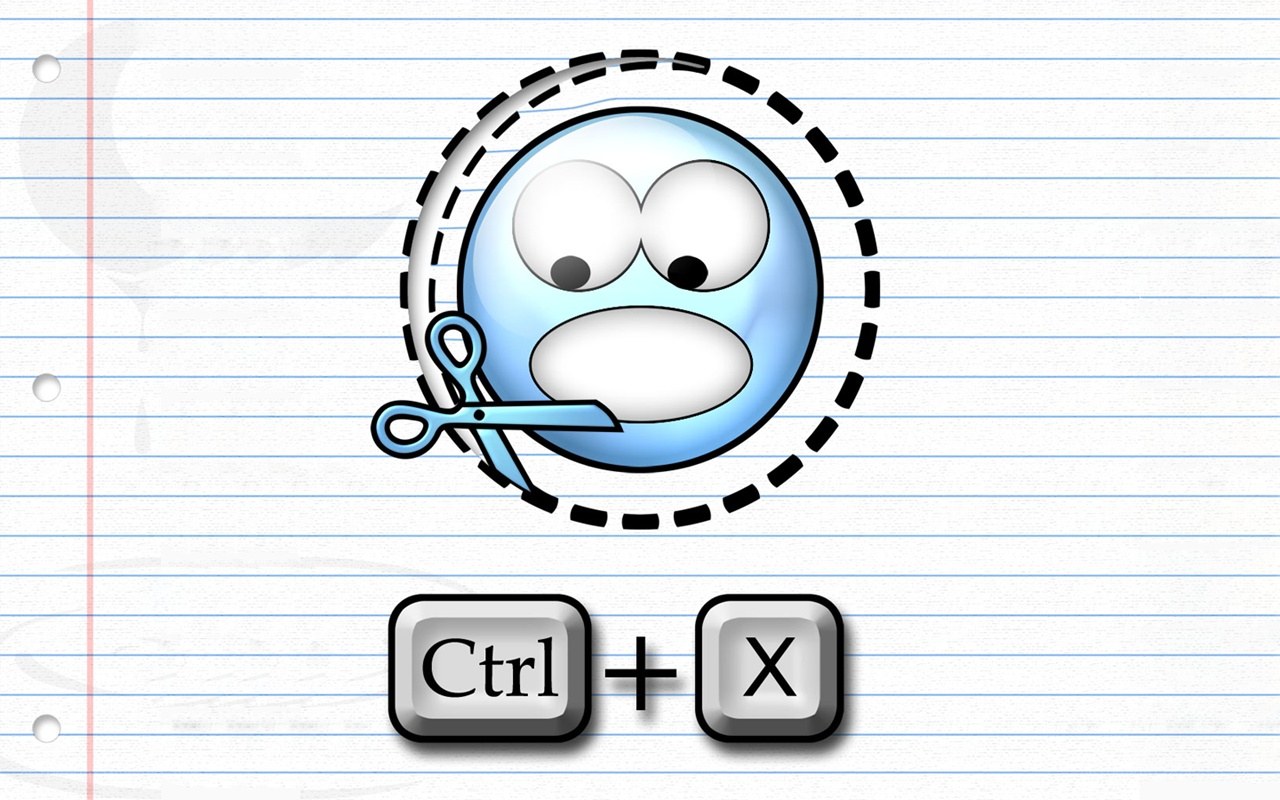 Ctrl + X cut operation