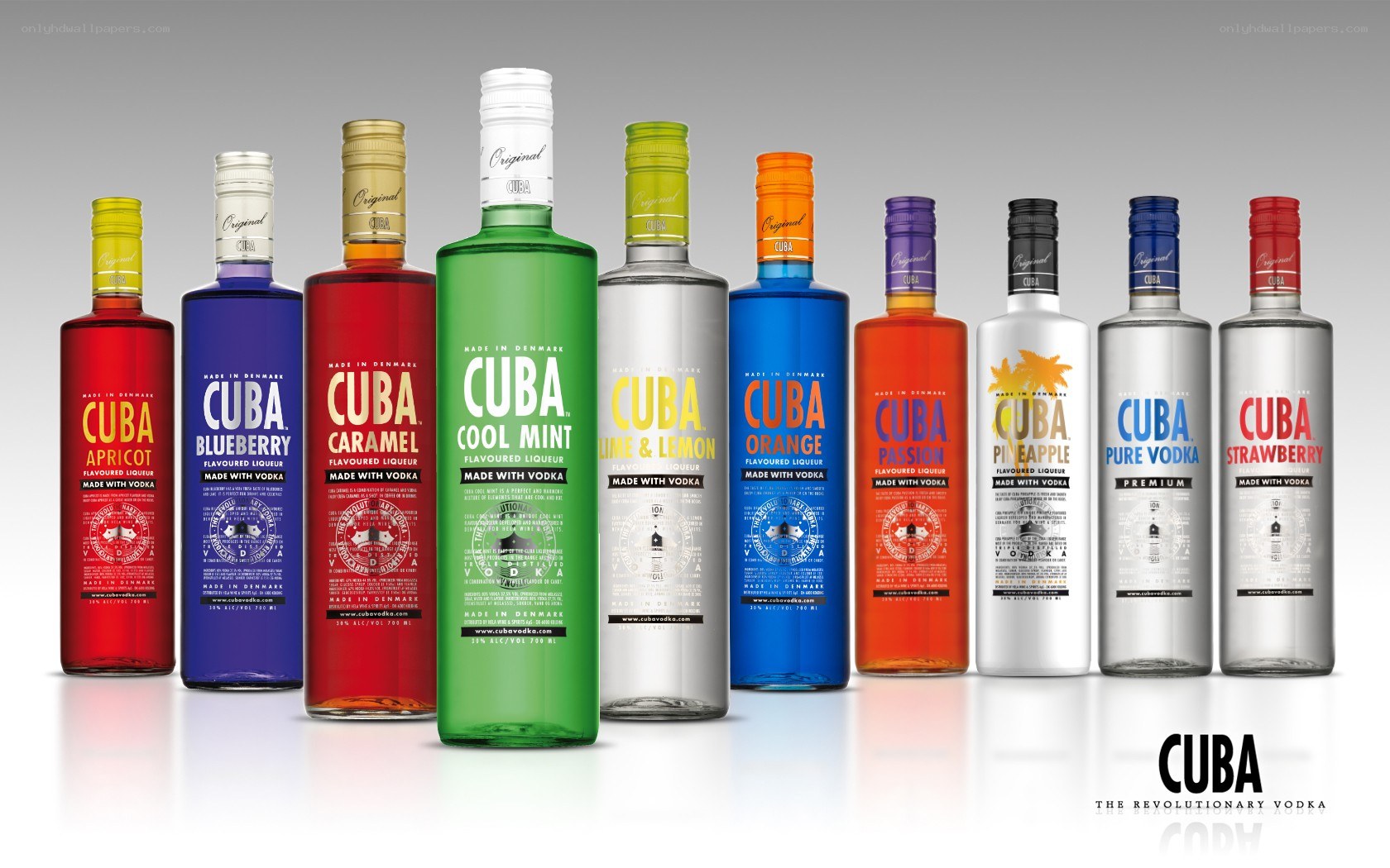 Cuba Vodka Product Lineup