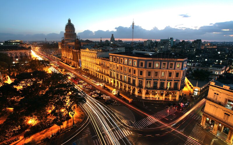 Cuban Cityscape at Dusk
