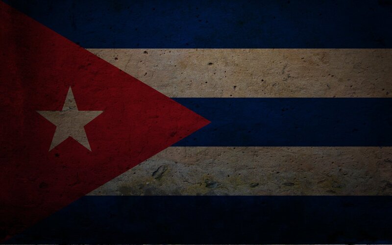 Cuban Flag on Wall