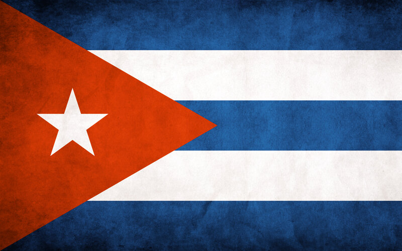 Cuban flag with distressed texture