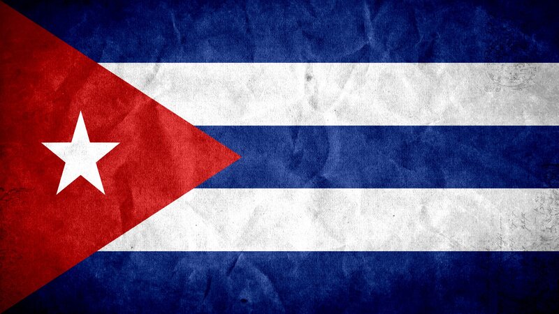 Cuban flag with distressed texture