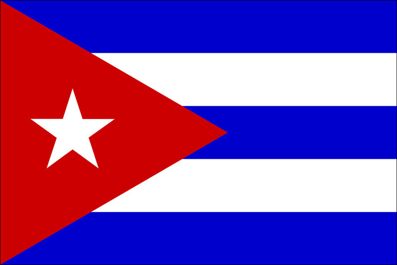 Cuban flag with star