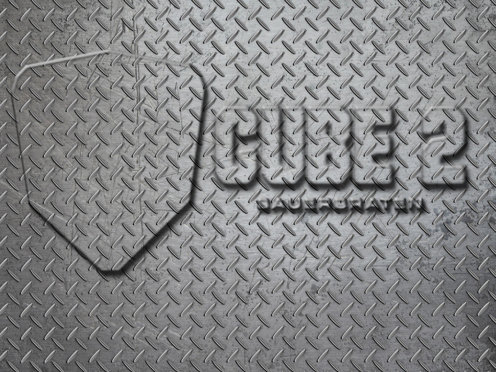 Cube 2 logo on metal