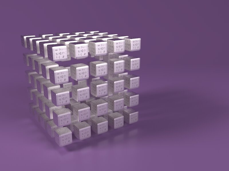 cube of inscribed cubes