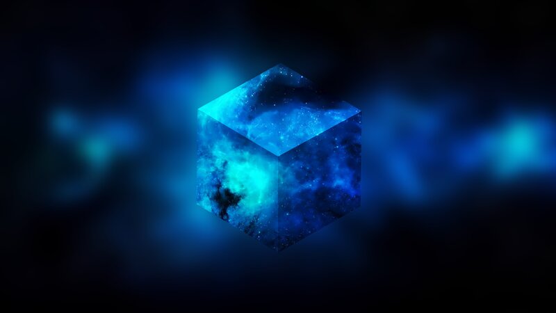 Cube with Galaxy Inside