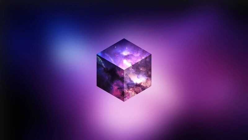 Cube with Galaxy Pattern