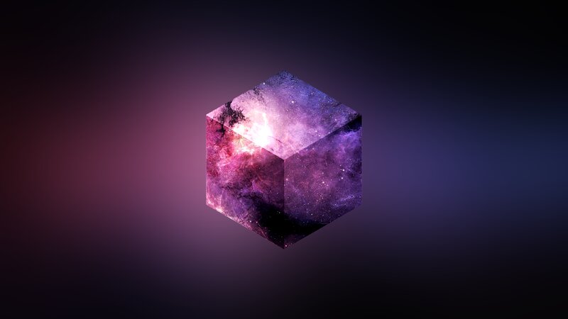 Cube with Galaxy Texture