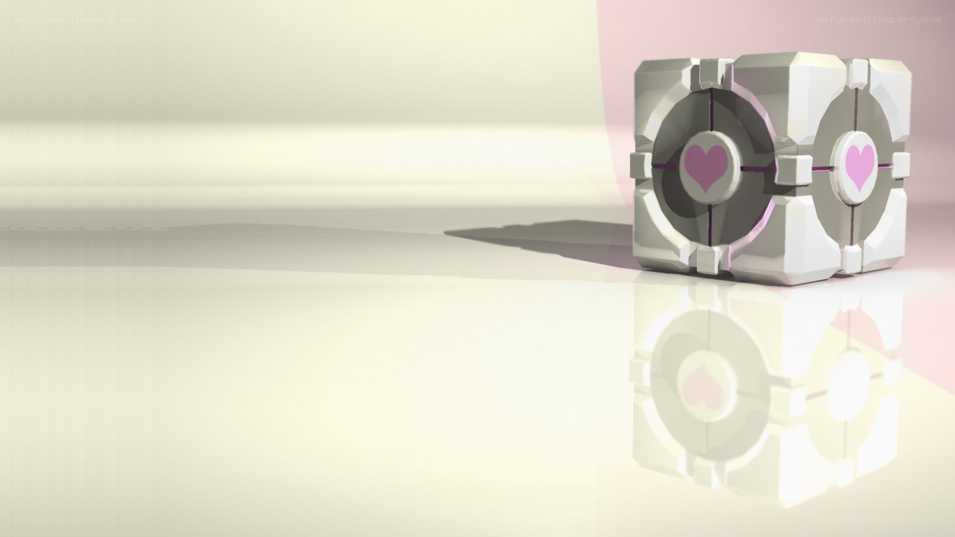 cube with heart symbols
