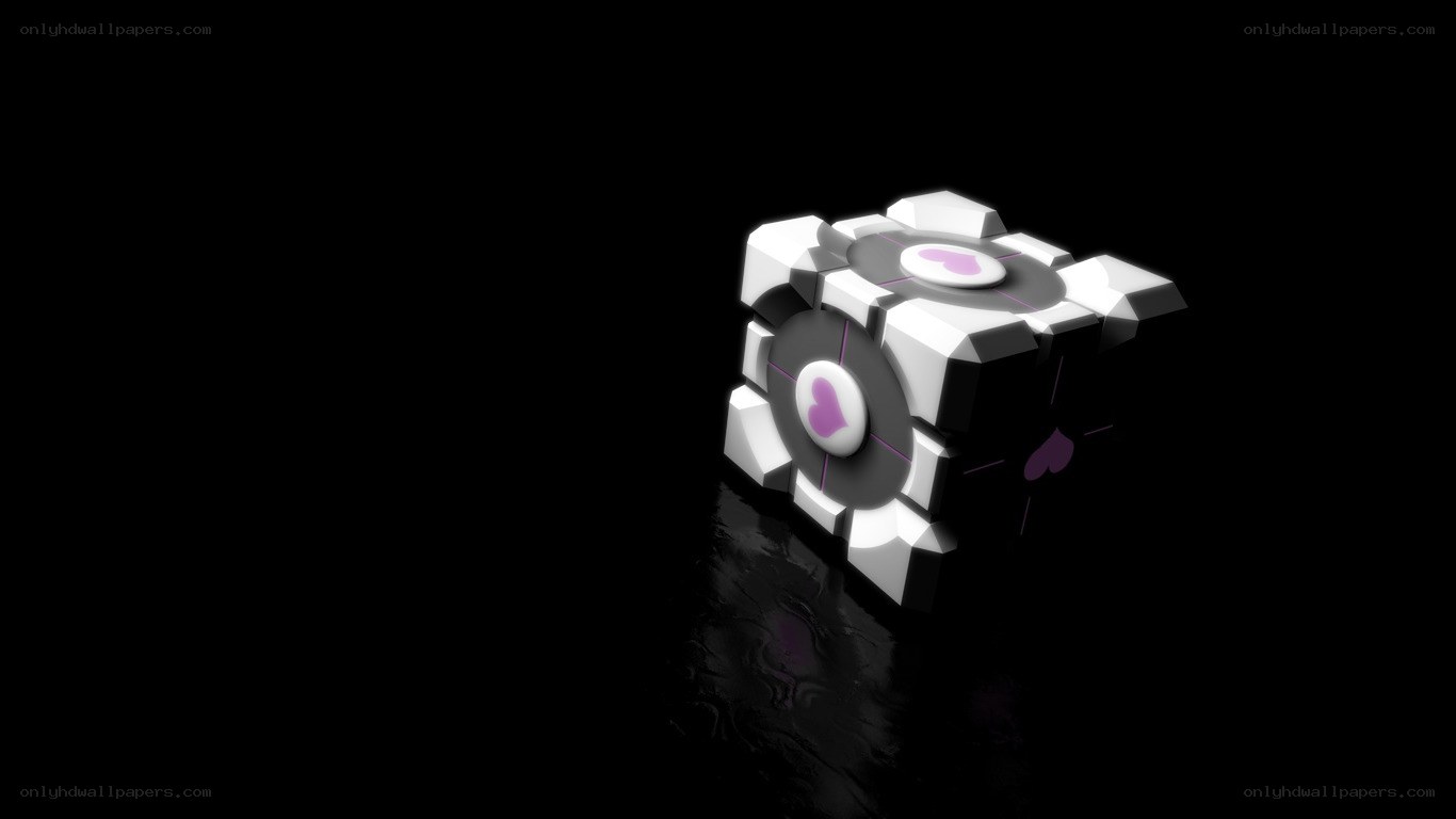 Cube with heart symbols