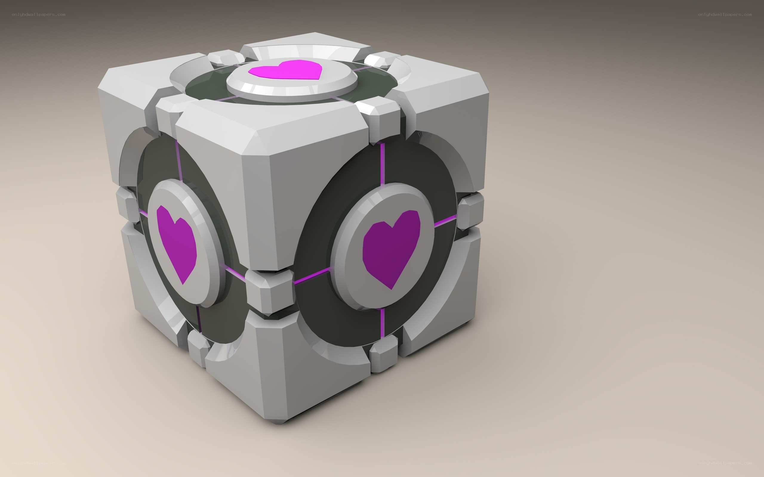 cube with heart symbols