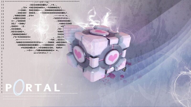 Cube with Heart Symbols — White, Dramatic