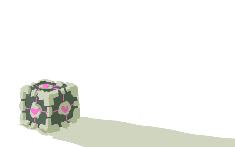 cube with pink hearts