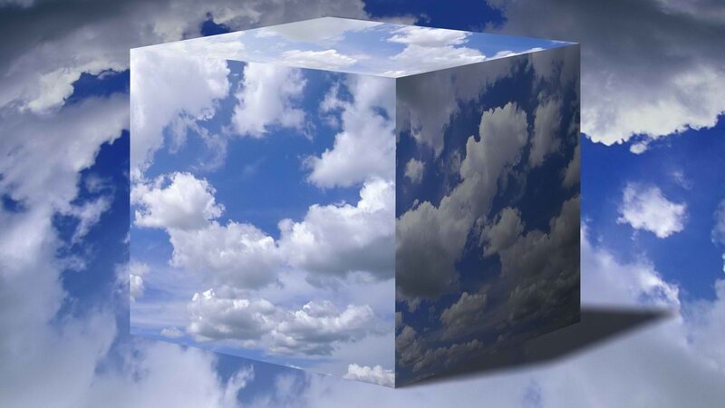 cube with sky texture