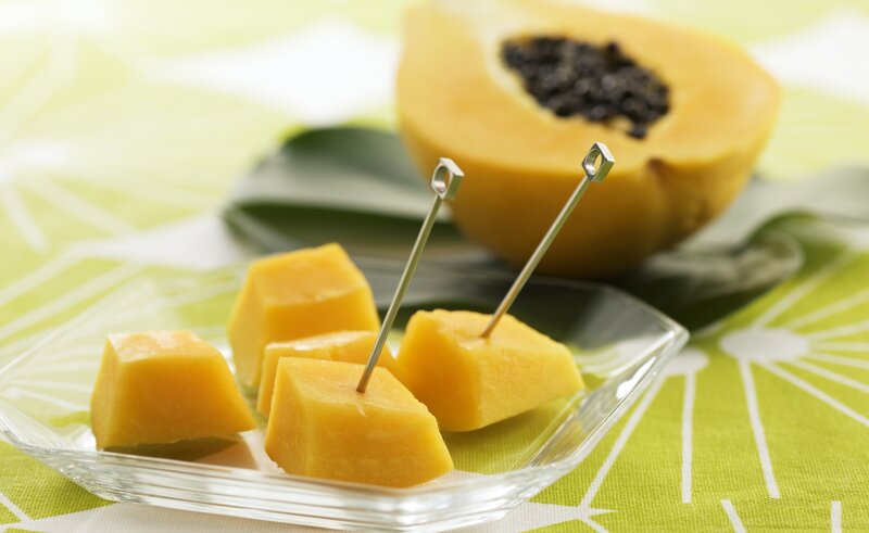 Cubed Papaya Pieces