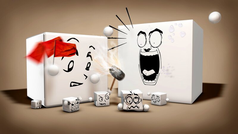 Cubes in a chaotic scene