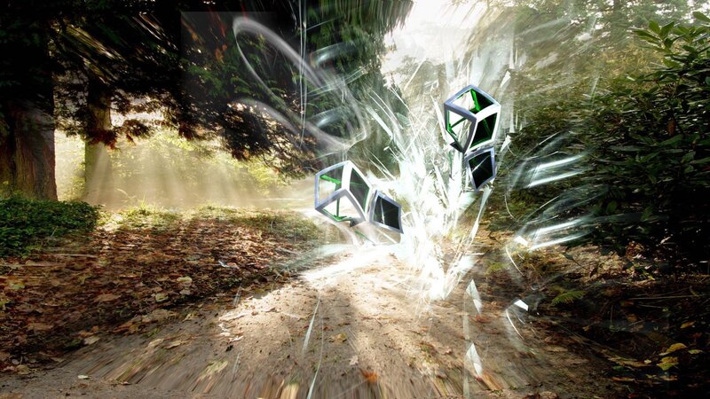 Cubes in a forest explosion