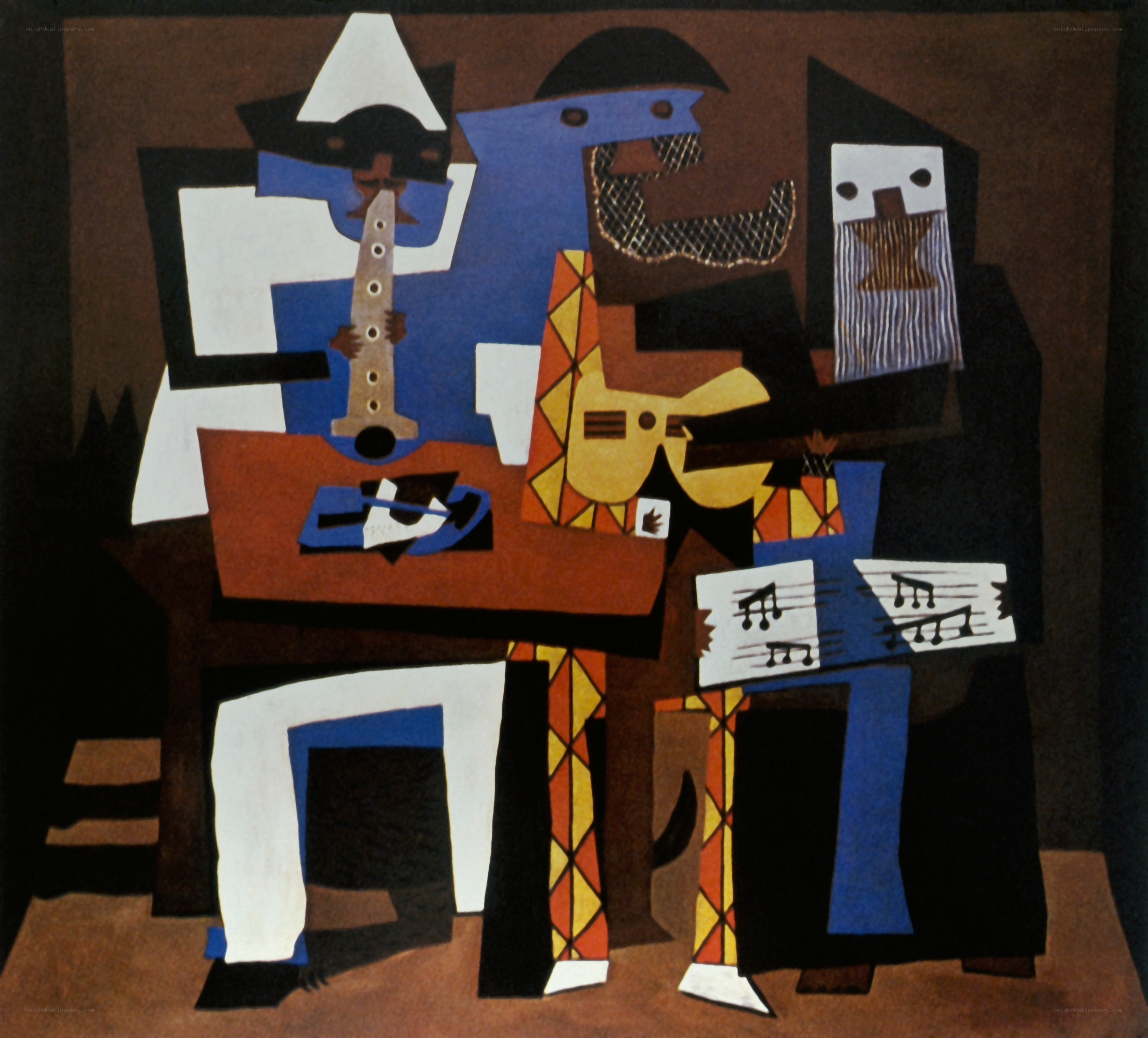 Cubist Musician Scene