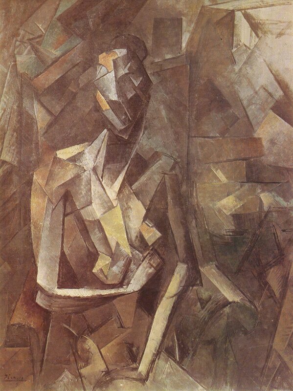 Cubist Seated Figure