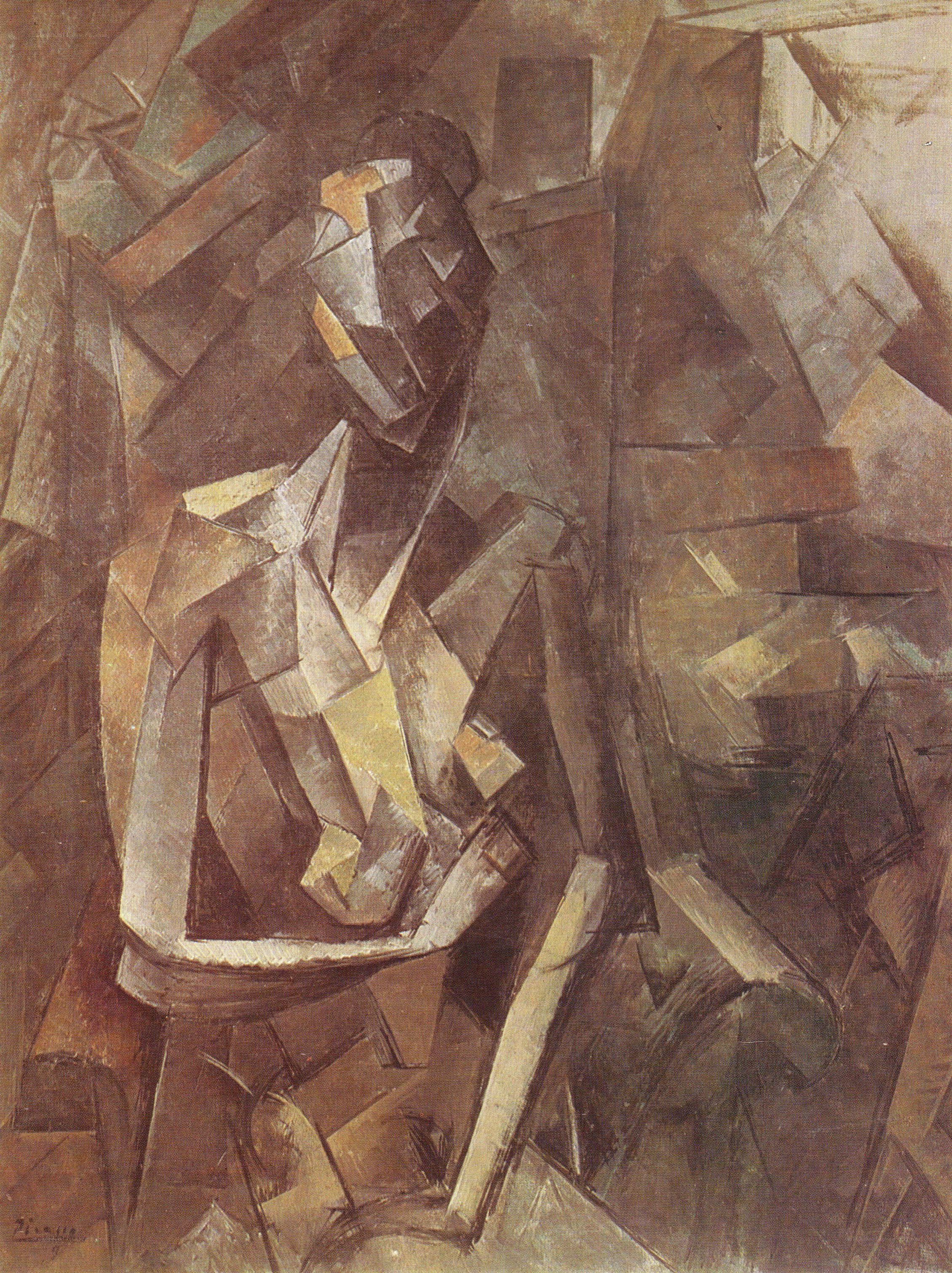 Cubist Seated Figure