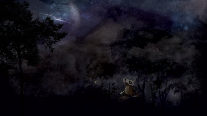 Cubone under the stars