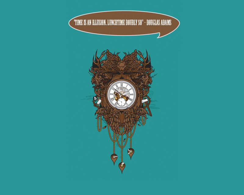 Cuckoo clock with quote