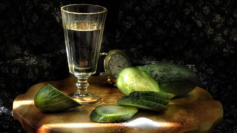 Cucumber and Glass