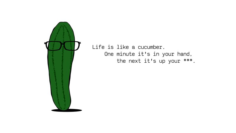 Cucumber with Glasses