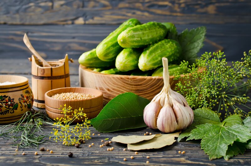 Cucumbers and Herbs