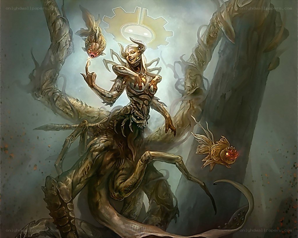Cultist summoning fish spirits