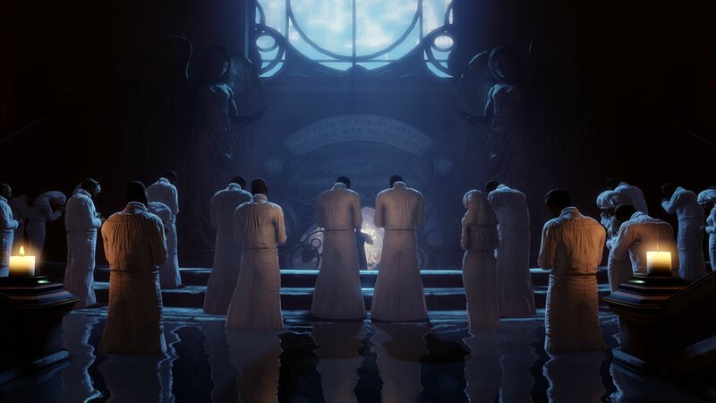 Cultists in a sacred hall