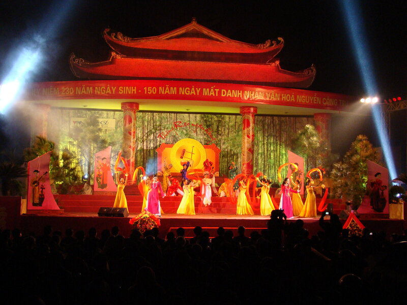 Cultural performance at night