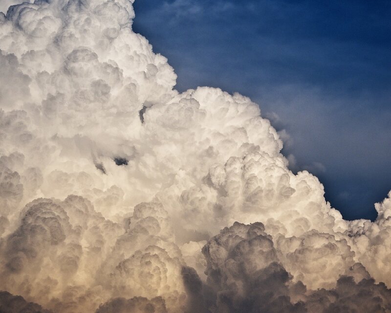 Cumulonimbus Cloud Formation — White, Dramatic, Afternoon, Photograph, Sky, Clouds