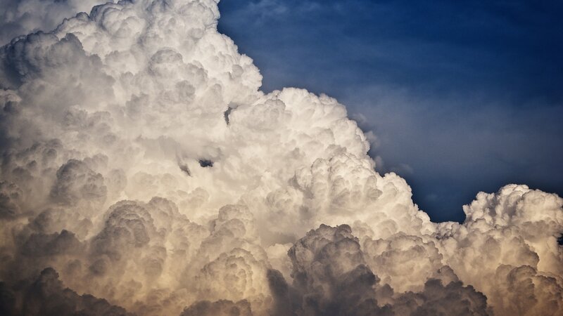 Cumulonimbus Cloud Formation — White, Dramatic, Photograph, Clouds