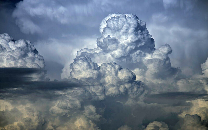 Cumulonimbus Cloud Formation — White, Dramatic, Photograph